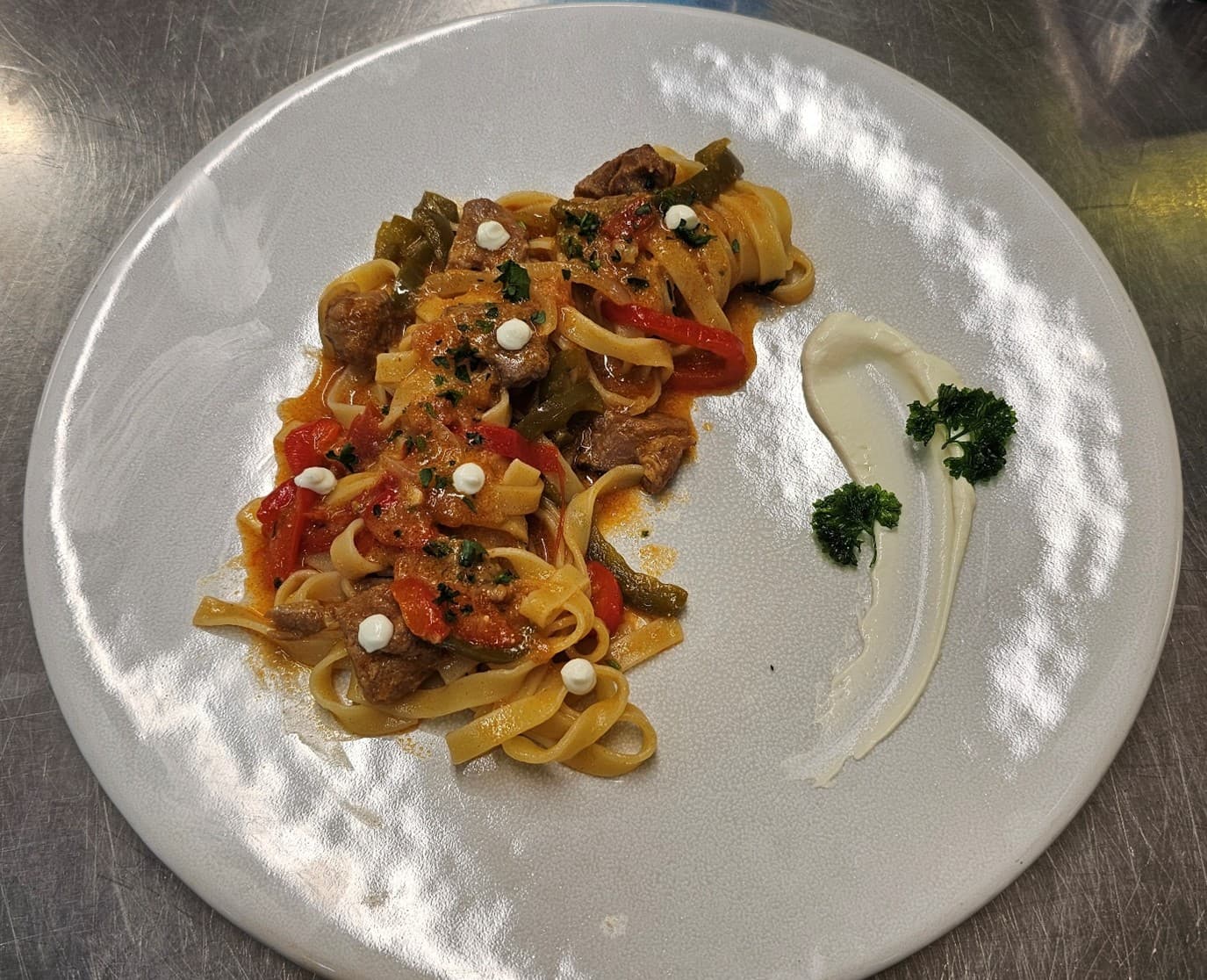 Beef Goulash and pasta